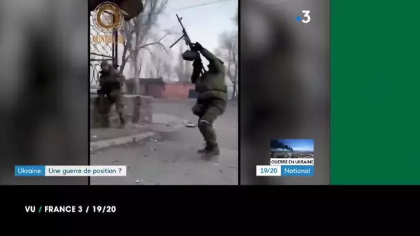 Vu du 19/03/22 - Soldats tchétchènes à Marioupol