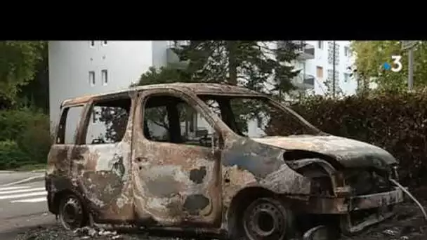 Voitures brûlées et violences envers la police à Quimper