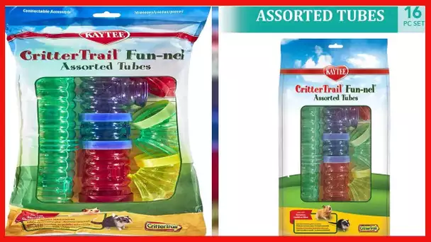 Kaytee CritterTrail Fun-nel Value Pack Assorted Habitat Tubes for Pet Gerbils, Hamsters or Mice