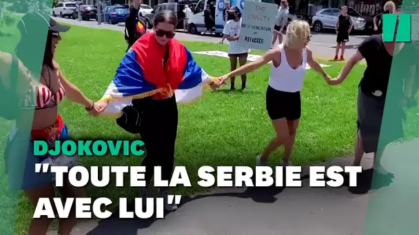 "Liberté pour Djokovic", scandent ses fans à Melbourne