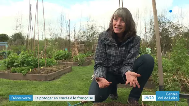 Chinon : une école de jardinage enseigne du le potager en carre à la française