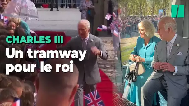 Charles III et la reine Camilla, en visite à Bordeaux, s’offrent une virée royale en tramway