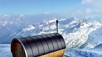 Un sauna en pleine montagne en Italie !