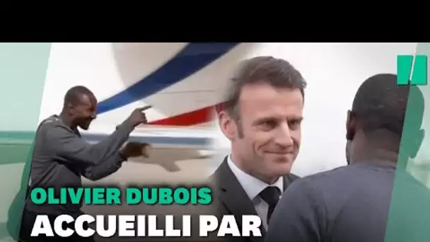 Emmanuel Macron accueille Olivier Dubois à Paris après sa libération