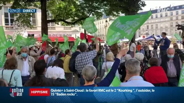 Contre la PMA, La Manif pour tous a de nouveau manifesté devant l'Assemblée nationale