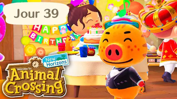 Jour 39 | L'Anniversaire de Jean-Bon🎉 | Animal Crossing : New Horizons