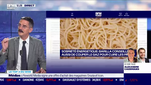 Sobriété énergétique: Barilla conseille aussi de couper le gaz pour cuire les pâtes