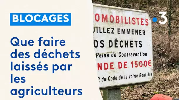 Agriculteurs en colère : que font les départements des déchets laissés sur les routes