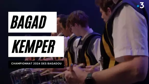 Bagad Kemper (Quimper) au championnat 2024 des bagadoù au Quartz de Brest