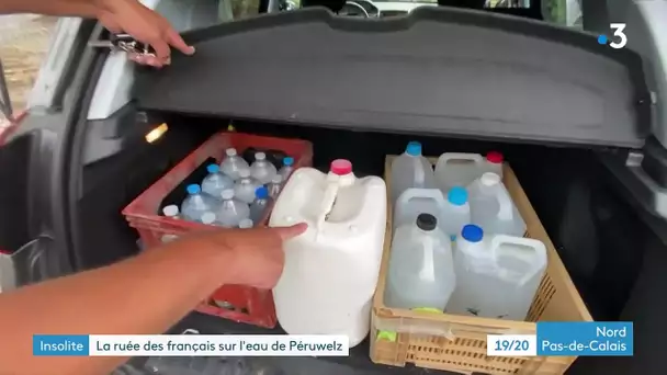 La ruée des français sur l'eau de Péruwelz, en Belgique