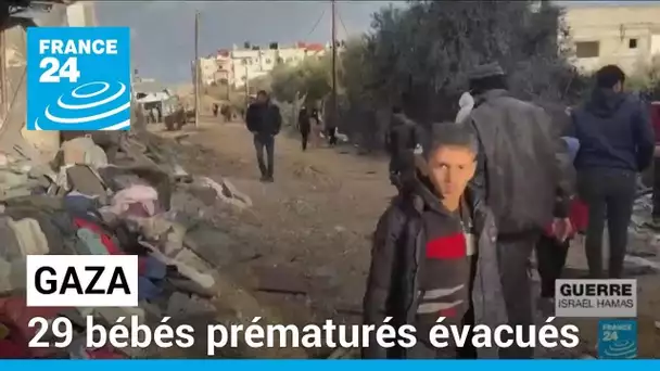 Gaza : 29 bébés prématurés évacués de l'hôpital Al-Chifa • FRANCE 24