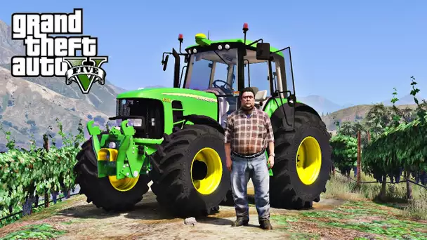 GTA 5 - DANS LA PEAU D&#039;UN AGRICULTEUR ( TRACTEUR, CHAMPS ETC)