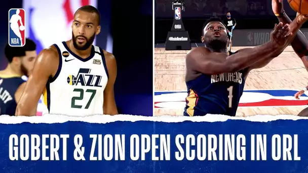 Rudy Gobert & Zion Williamson Trade And-1's To Open Action In Orlando!