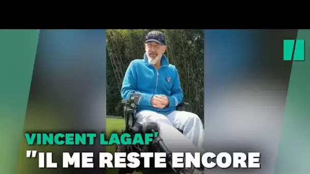 Vincent Lagaf' en chaise roulante après son accident de moto pour 15 jours encore