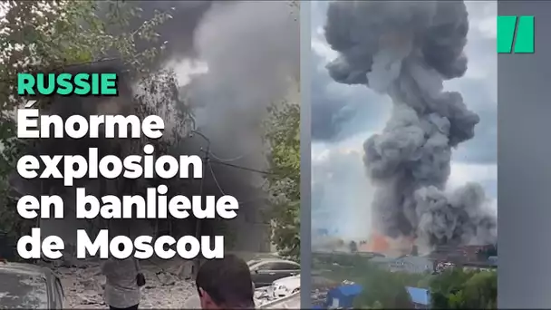 Les images de l'énorme explosion dans une usine près de Moscou