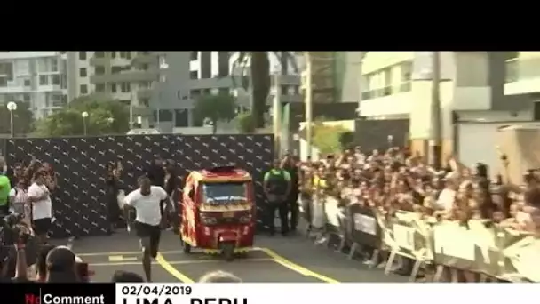 Usain Bolt contre un taxi moto au Pérou !