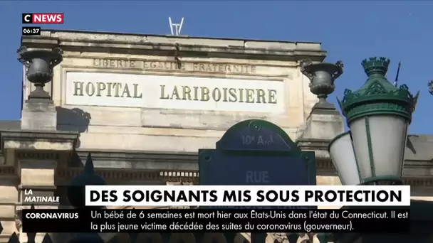 A l'hôpital Lariboisière de Paris, les soignants placés sous protection