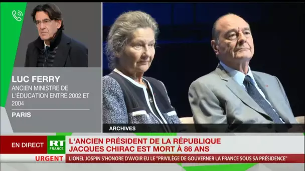 Luc Ferry : Jacques Chirac, «un très grand président sur le plan international»