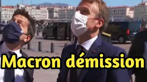 « Macron démission » : Emmanuel Macron accueilli par des manifestants à Marseille
