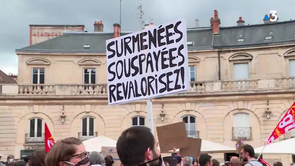 Les images de la mobilisation des soignants à Dijon