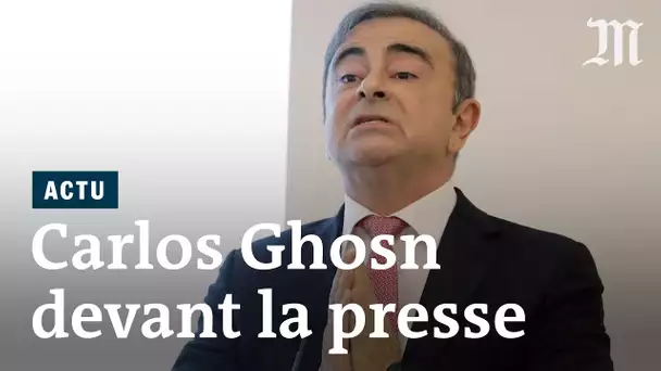 A Beyrouth, Carlos Ghosn s'exprime devant la presse