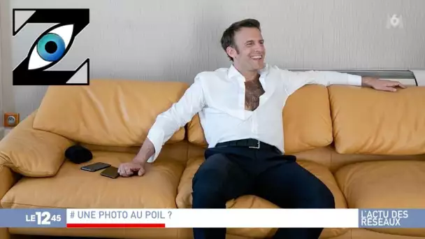 [Zap Télé_Part1] Emmanuel Macron hilare face à un cliché de lui au poil ! (19/04/22)