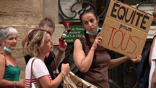 Des élèves recalés au bac 2020 manifestent devant le rectorat de Montpellier et engagent un avocat