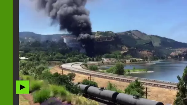 Etats-Unis : incendie après le déraillement d’un train transportant du pétrole dans l’Oregon
