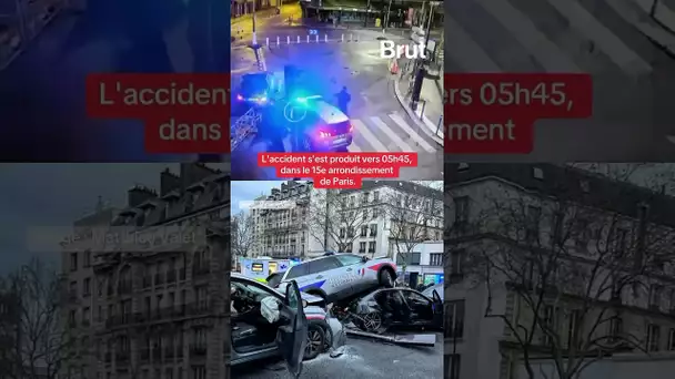 10 policiers blessés suite à l’impressionnant carambolage après la course poursuite.