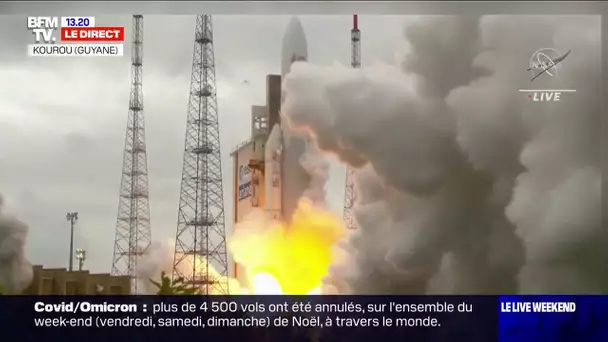 James Webb: les images du décollage de la fusée Ariane 5 depuis Kourou