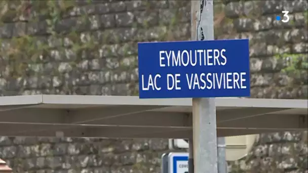 Action des cheminots à Eymoutiers (Haute-Vienne)