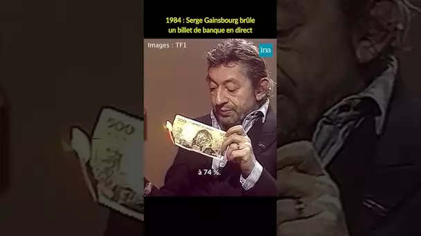 Quand Serge Gainsbourg brûle un billet à la TV 💸🔥 #INA #shorts
