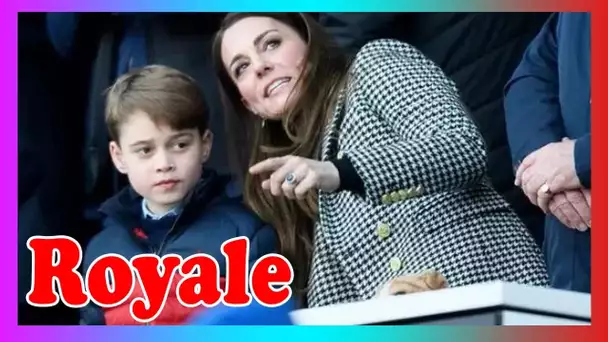 'Tellement effronté' George rend les fans fous avec un mouvement coquin au rugby avec Kate & William