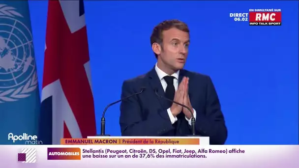 COP26: Emmanuel Macron demande aux pays les plus pollueurs de "rehausser leurs ambitions"