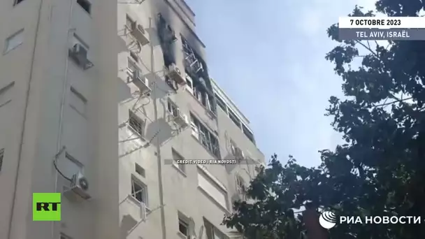 🇮🇱  Tel-Aviv : l'une des roquettes tirées depuis la bande de Gaza a touché un immeuble résidentiel