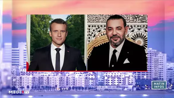 le Roi s'entretient au téléphone avec le président Emmanuel Macron à l’issue du match France-Maroc