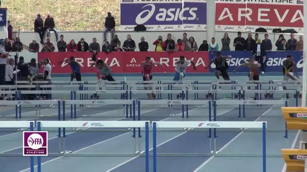 Nantes 2015 : Finale 60 m haies Cadets (Quentin Mouyabi en 7&#039;&#039;87)