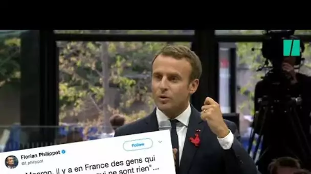 Macron scandalise avec ses propos sur "les gens qui ne sont rien"