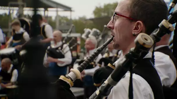 Festival Interceltique de Lorient 2023. Prestation du Bagad Penhars (Quimper)