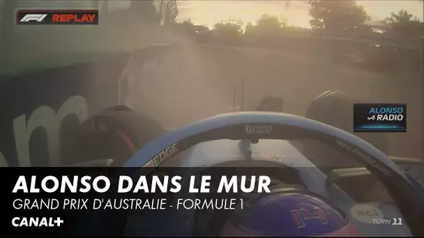 Fernando Alonso dans le mur - Grand Prix d'Australie - F1