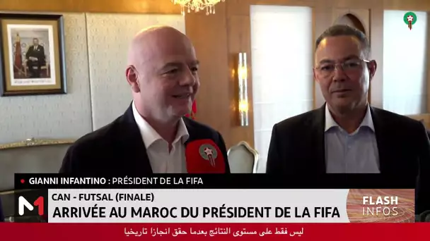 Arrivée au Maroc du président de la FIFA Gianni Infantino