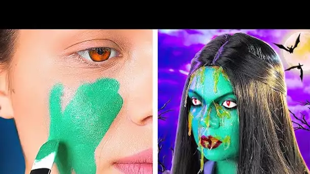 IDÉES DE DÉCOR ET DE MAQUILLAGE COOLS ET EFFRAYANTES POUR HALLOWEEN #shorts