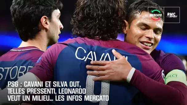 PSG : Cavani et Silva out, Telles pressenti, Leonardo veut un milieu... les infos mercato