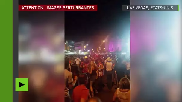 Des gens courent pour échapper à la fusillade de Las Vegas