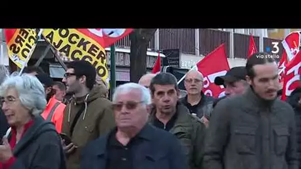 Grève à Ajaccio 9 janvier 2020