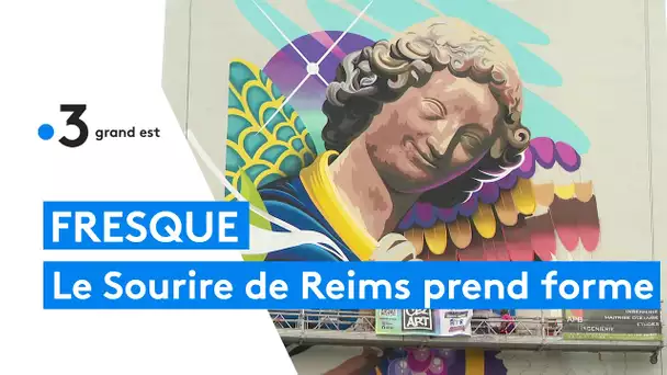 La fresque "Le sourire de Reims" remplace le célèbre "Ange au Sourire"