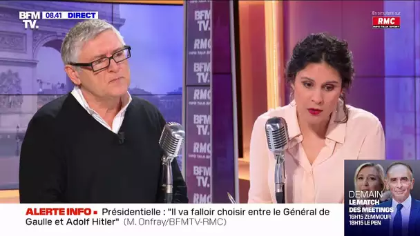 Michel Onfray à propos d’Éric Zemmour:"S’il était dans une logique gaulliste, j’aurais pu le suivre"