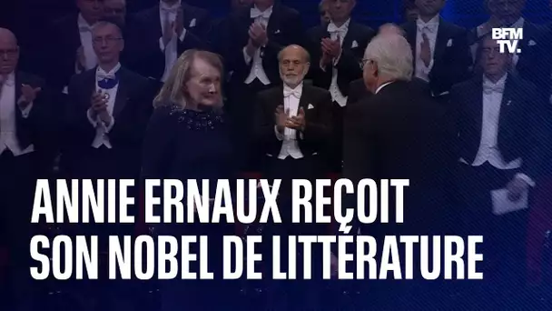 Annie Ernaux reçoit son prix Nobel de littérature et rend hommage à Albert Camus