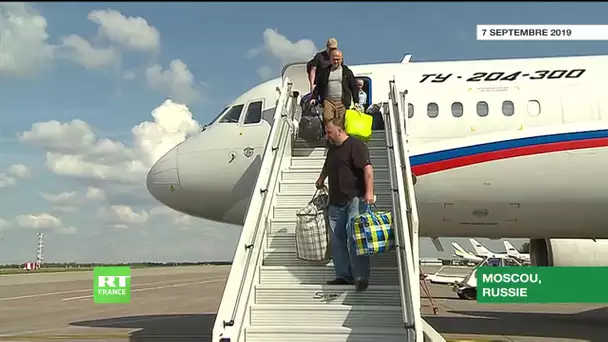 L’arrivée de prisonniers russes de l’Ukraine à Moscou
