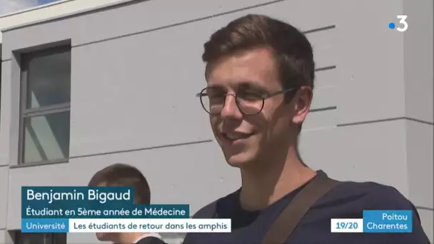 Poitiers : retour en présentiel des étudiants à l'université